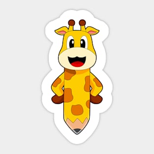 Giraffe Pencil Sticker